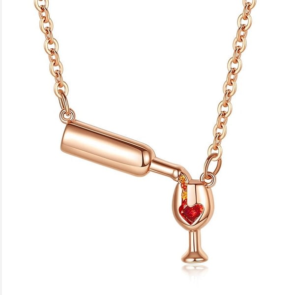 Wine Glass Pendant  Necklace for Women