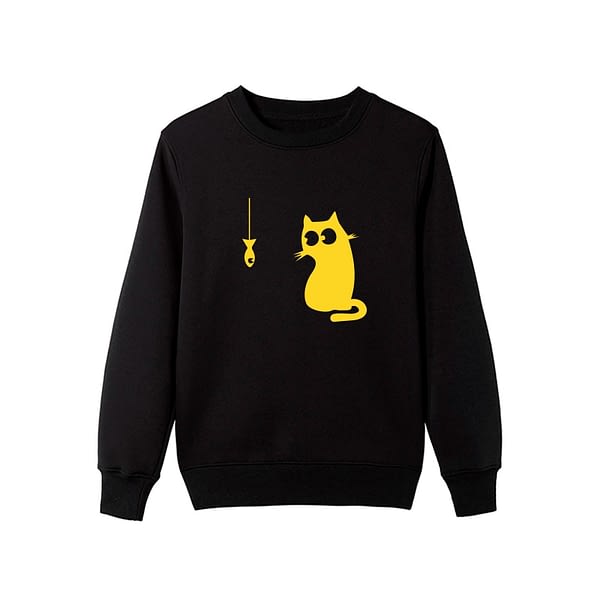 Women’s Cat Printed Sweatshirt