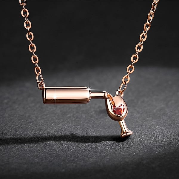 Wine Glass Pendant  Necklace for Women